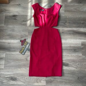 Bebe | Cut Out Midi Pink Dress